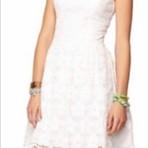 Lilly Pulitzer Dresses & Skirts - Lilly Pulitzer White Eyelet Fit Flare Dress.